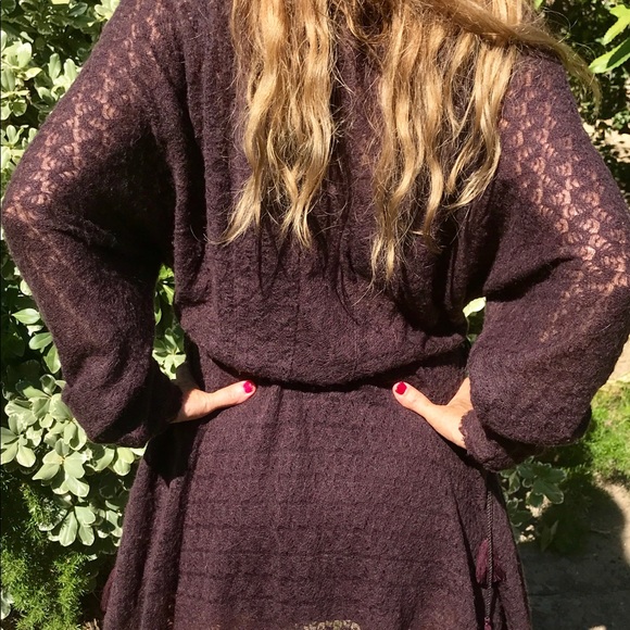 Free People Plum Snug Bug Wrap Dress XS - Picture 3 of 8